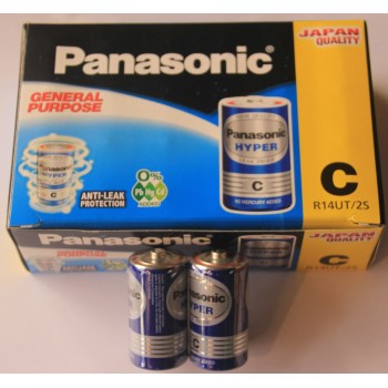 Panasonic 藍樂聲碳性電池 C 中電 2粒